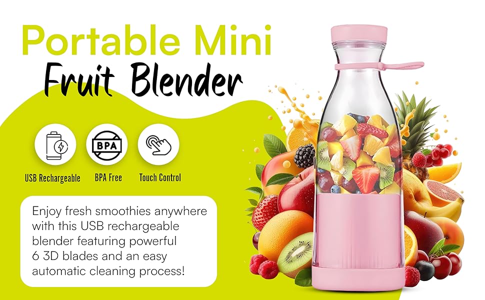 USB Rechargeable Portable Mini Juicer Blender